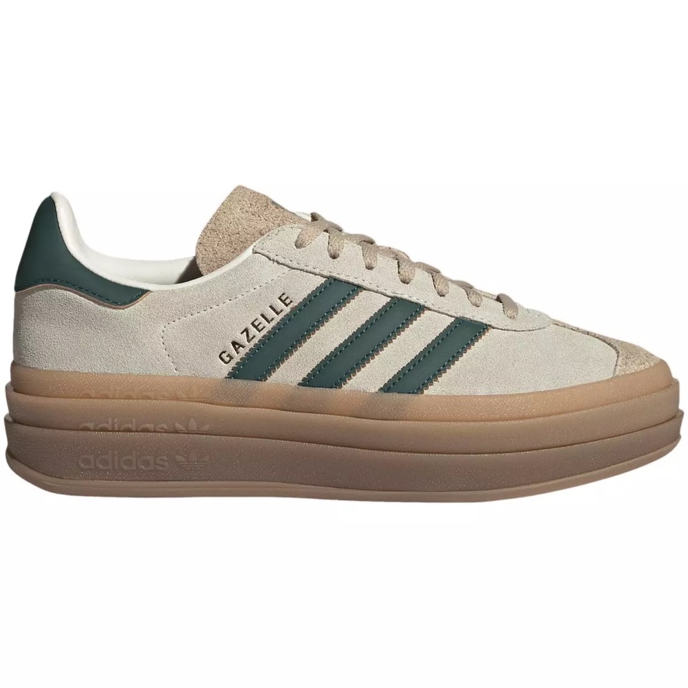 Adidas Gazelle in Light Tan and Dark Green